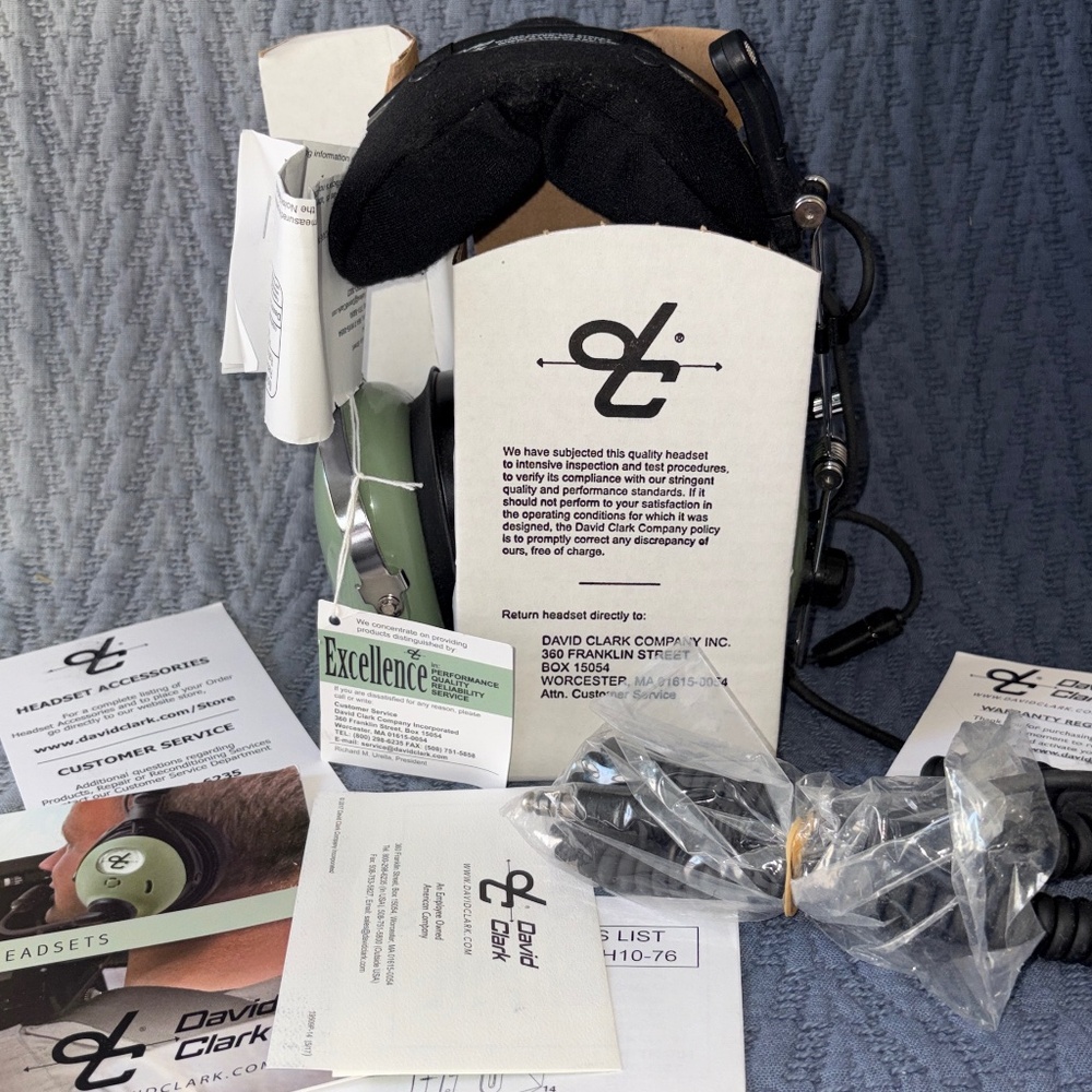 David Clark Aviation Headset H10-76